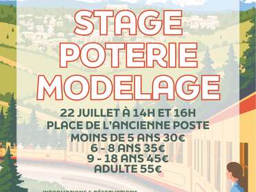 STAGE POTERIE MODELAGE - MERCREDI 22 JUILLET