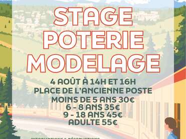 STAGE POTERIE MODELAGE - MARDI 4 AOÛT