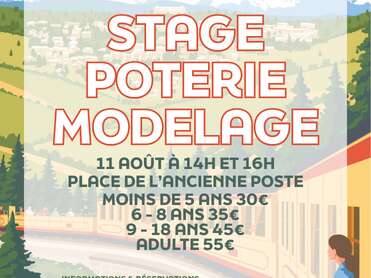 STAGE POTERIE MODELAGE - MARDI 11 AOÛT
