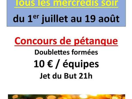 CONCOURS DE PÉTANQUE EN DOUBLETTE