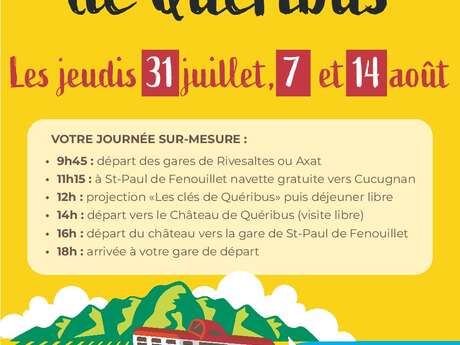 COMBINÉ TRAIN ROUGE + SORTIE CUCUGNAN-QUERIBUS - DÉPART DE RIVESALTES OU D'AXAT