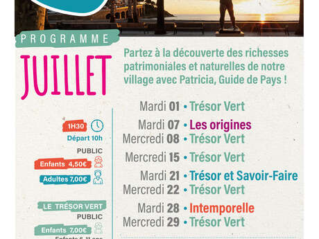 VISITES GUIDÉES DE JUILLET