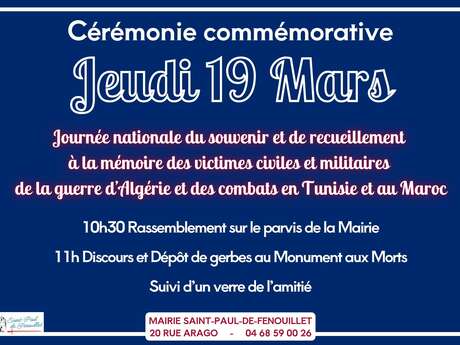 CÉRÉMONIE COMMÉMORATIVE