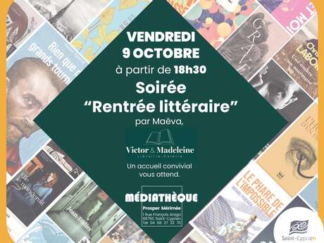 SOIREE RENTREE LITTERAIRE AVEC MAEVA, LIBRAIRIE-GALERIE VICTOR & MADELEINE