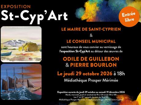 VERNISSAGE ST-CYP'ART ODILE DE GUILLEBON & PIERRE BOURLON