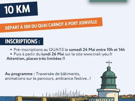 Pré-inscriptions au Trail Urbain de l'Ile d'Yeu - 10KM