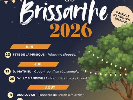 Programmation estivale Guinguette Brissarthe