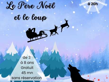 Le Père Noël et le loup à la médiathèque de Montaudin