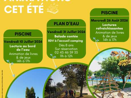 Animations Culturelles été 2026, Piscine et Plan d'eau Mayet