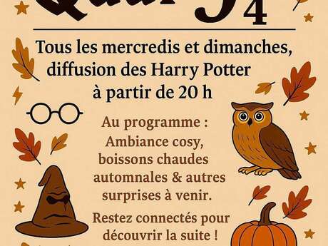 Soirée Quai 9 3/4 - Harry Potter
