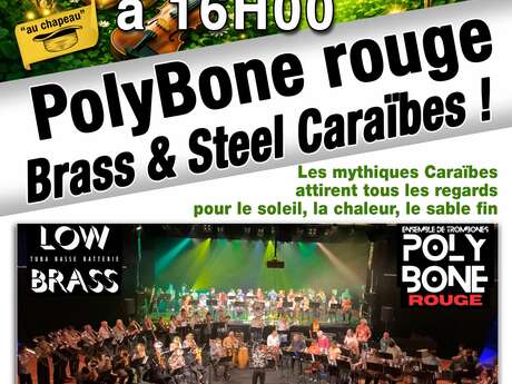 Les musicales de Mansigné. Concert, PolyBone Rouge Brass & Steel Caraïbes !