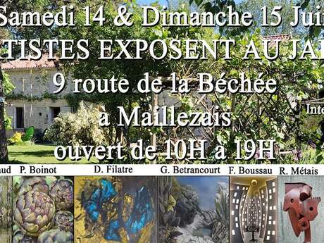 9 artistes exposent au jardin