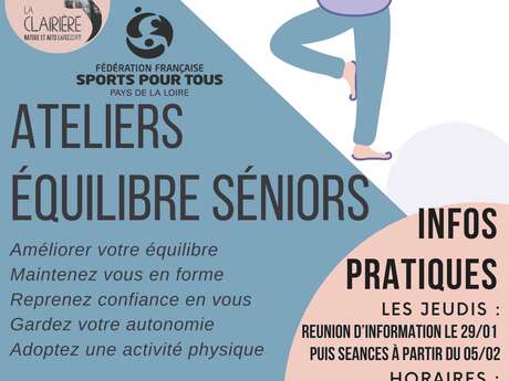 Séance d'information Gym équilibre seniors -prévention des chutes
