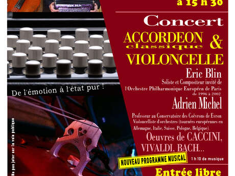 Concert Accordéon classique et Violoncelle