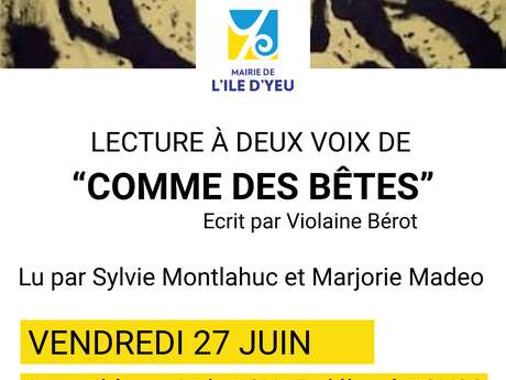 Lecture à deux voix de "Comme des Bêtes"