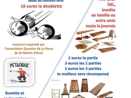 Concours de Pétanque et jeux en bois à Baugé