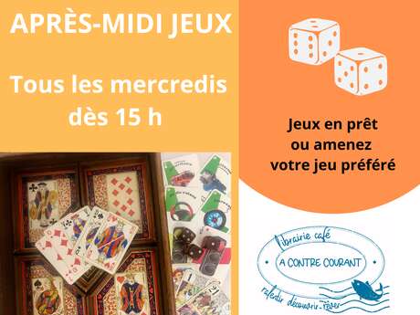 Après-midi Jeux à la Librairie-café A Contre Courant Après-midi Jeux à la Librairie-café A Contre Courant