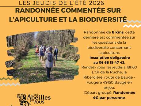 Randonnée commentée sur la biodiversité et l'apiculture à St Martin d'Arcé