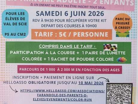 [INSCRIPTION TERMINÉE] Color Run à Auffay