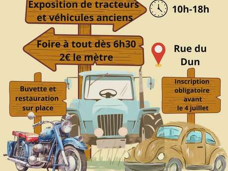 Exposition tracteurs, véhicules anciens et foire à tout