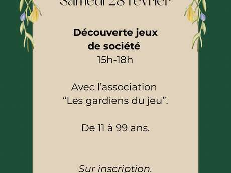 Découverte jeux de société