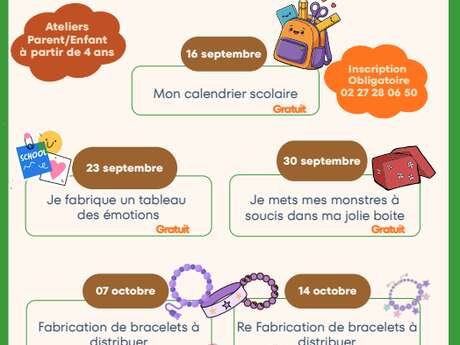 Atelier parent - enfant - "Mon calendrier scolaire"