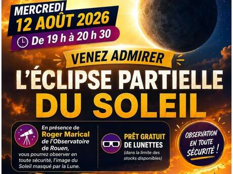Eclipse solaire partielle à Ry