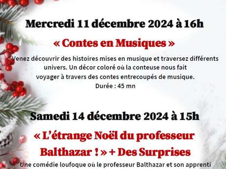 Noël à la médiathèque : "Contes en Musiques"