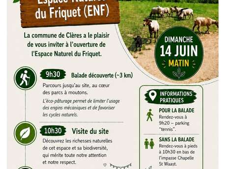 Ouverture de l'espace naturel du Friquet