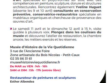 Visite guidée « Les métiers de la conservation curative »