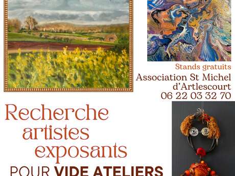 Marché d'art et vide atelier d'artistes