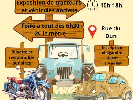 Exposition de véhicules anciens et foire à tout