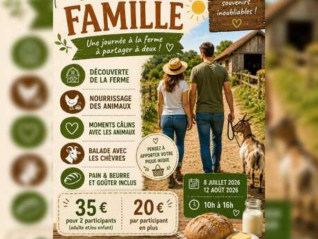 Atelier Famille : Une journée à la ferme à partager à deux !