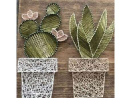 Atelier fil tendu (string art)