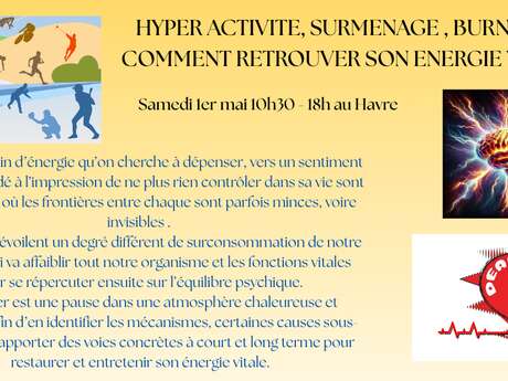 Atelier: Surmenage , burn-out et comment retrouver de l'énergie