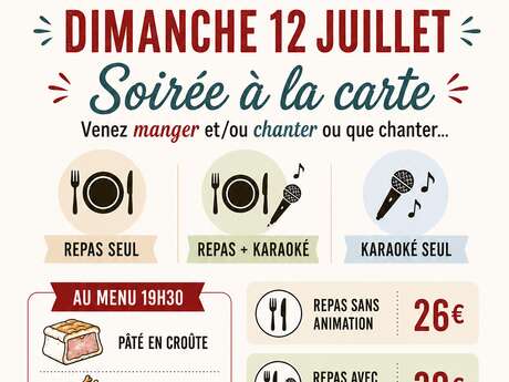 Soirée à la carte
