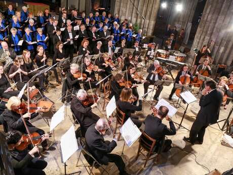 Concert humanitaire CHORHUS choeurs et orchestre des hopitaux et université rouen normandie