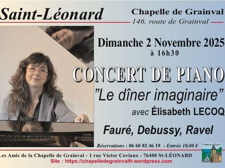 CONCERT DE PIANO : Le dîner imaginaire CONCERT DE PIANO : Le dîner imaginaire