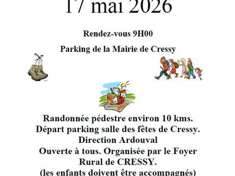Randonnée pédestre au départ de Cressy