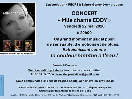 Concert : Mlle chante Eddy