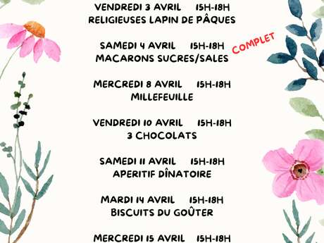 LE COUP DE PÂTE D'ISA : ateliers de pâtisserie