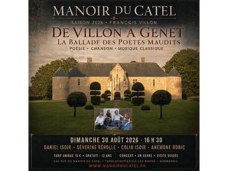 « De Villon à Genet : la ballade des poètes maudits » au Manoir du Catel