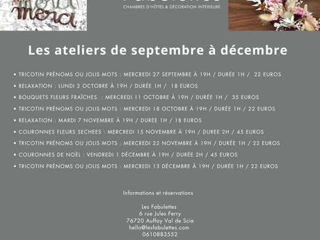 Atelier Tricotin Prénoms ou jolis mots