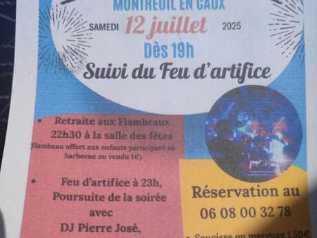 Barbecue avec DJ suivi d'un feu d'artifice