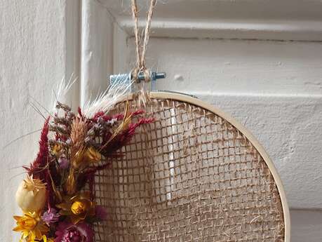 Atelier tambour fleuri