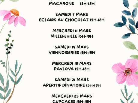 LE COUP DE PÂTE D'ISA : ateliers de pâtisserie