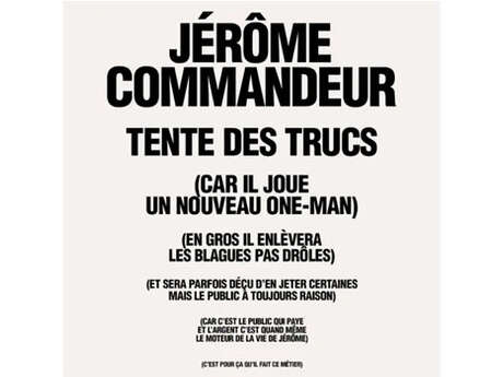 Humour : Jérôme Commandeur tente des trucs