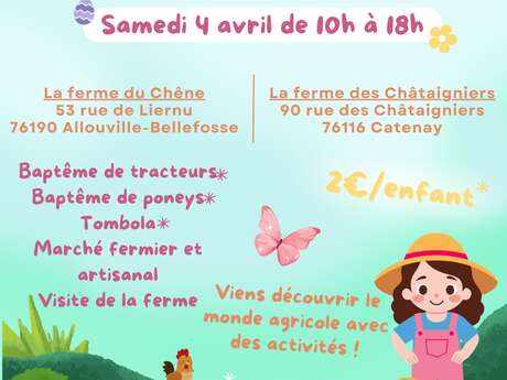 Chasse aux oeufs à la ferme