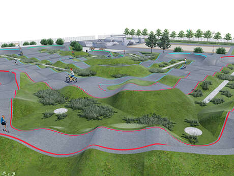 Pump track et street park