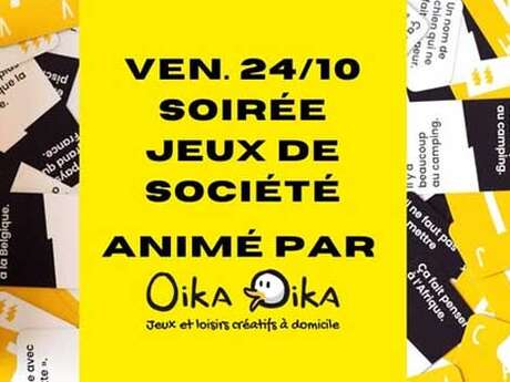 Soirée jeux de société Soirée jeux de société